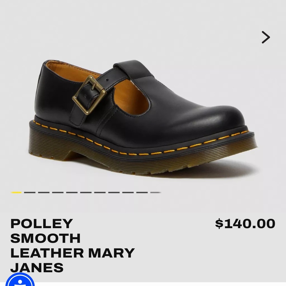 Dr. Martens Black Polley Smooth Leather Mary Janes